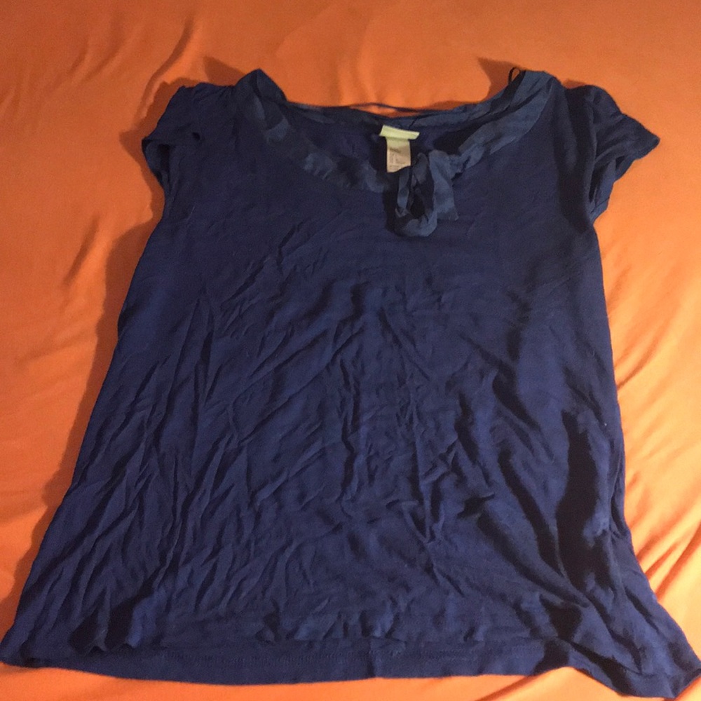 H$M size Large Blue top with bow
